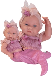 Bambola realistica neonato con corpo tutto in vinile 42 cm