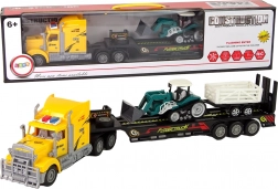 Camion radiocomandato con semirimorchio da 60 cm ed escavatore con luci