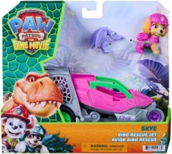 Paw Patrol Dino Movie Skye e Dino Jet di salvataggio con figurine