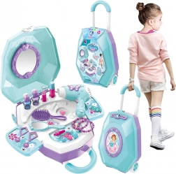 WOOPIE tavolino da toeletta 2-in-1 salone di bellezza in valigetta per bambini