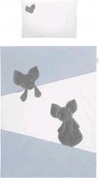 Biancheria da letto per lettino Belisima Mouse, set 5 pezzi, blu 100 × 135