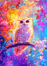 Puzzle Enjoy gufo fiorito 1000 pezzi
