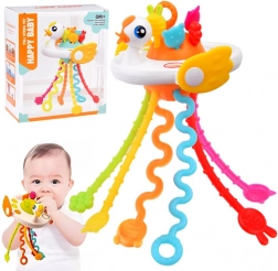 Giocattolo sensoriale e massaggiagengive a forma di cigno per neonati