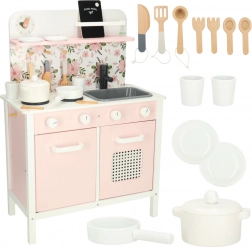 Cucina in legno per bambini Lulilo Flora rosa