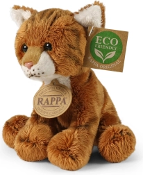 Gatto di peluche rosso seduto 14 cm eco friendly