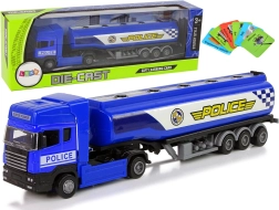 Camion cisterna della polizia blu 30 cm