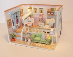 Casetta in miniatura Casa dei tuoi sogni – creativo kit fai‑da‑te con illuminazione LED