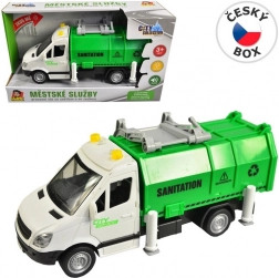 Camion dei rifiuti a inerzia con luce e suono