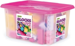 Set di costruzioni 132 pz in box con coperchio per bambini