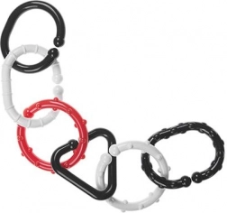 Anelli di collegamento bianco e nero per neonati