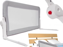 Barriera protettiva pieghevole per letto 200 cm grigia