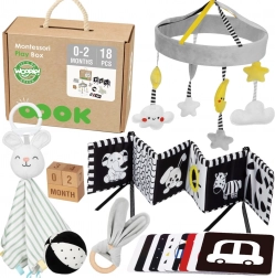 box montessori educativo 7in1 per neonati 0–2 mesi WOOPIE GREEN