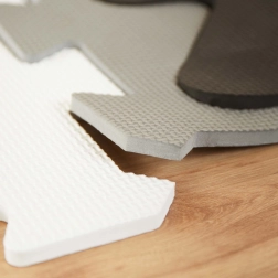 bieco tappetino da gioco in schiuma alfabeto black & white, 26 pz