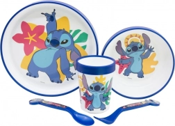 Set pasto 5in1 per bambini con motivo Stitch