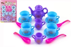 Set da caffè e tè in plastica per bambini, 15 pezzi