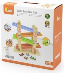 Pista da corsa doppia in legno Viga per macchinine