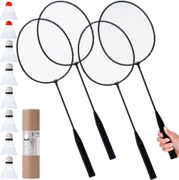 Set da badminton per 4 giocatori con 8 volani, 61 cm