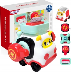 WOOPIE Baby costruzioni montessori automobilina gattino con elementi manipolativi