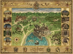Puzzle HARRY POTTER mappa di Hogwarts 1500 pezzi Ravensburger