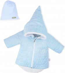 Cappottino invernale per neonati con cuffietta Nicol Kids Winter blu