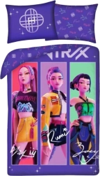 Completo letto in cotone K-Pop Demon Hunters HUNTR/X Trio viola