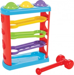 Pista a biglie con martelletto per i più piccoli