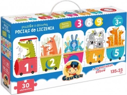 Puzzle con foro – treno per imparare a contare