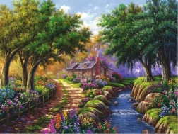 Puzzle Ravensburger Chalet sul fiume 1500 pezzi