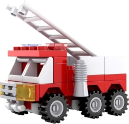 set di costruzione compatibile bloxo vigili del fuoco – auto, 53 pezzi