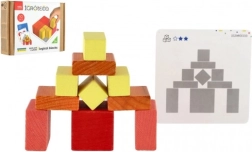 2 in 1 Costruzioni in legno e puzzle per bambini