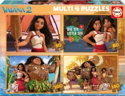 EDUCA Puzzle Vaiana 2, 4v1 (50,80,100,150 pezzi)
