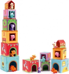 Blocchi impilabili Casette per animali DJECO