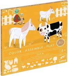 Djeco DIY fattoria – set creativo per colorare e assemblare