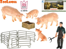 Zoolandia set di figurine da fattoria con cuccioli e accessori