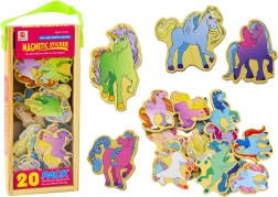 Magneti colorati in legno unicorni