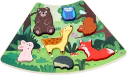 Puzzle in legno animali del bosco – puzzle ad incastro collegabili