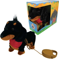 Cagnolino di peluche Jonatán al guinzaglio
