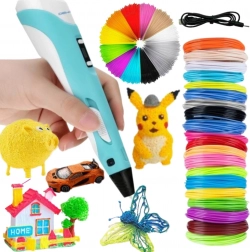 Woopie penna 3D per bambini con display LED – set creativo