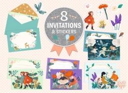 DJECO set regalo di inviti Garden Friends