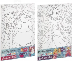 Pittura con i numeri su tela BESTIES 29,7 × 19,5 cm