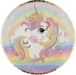 Piatti di carta unicorno, 6 pz, Ø 22,5 cm