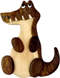 Calamita in legno coccodrillo – decorazione artigianale