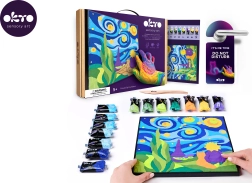 Pittura con pasta secondo i numeri – Il piccolo principe: cielo notturno 29 × 29 cm