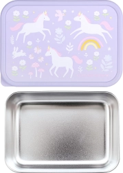 A Little Lovely Company contenitore portapranzo in acciaio inox con unicorni e arcobaleno