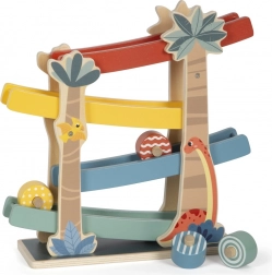 Pista in legno Dino per bambini