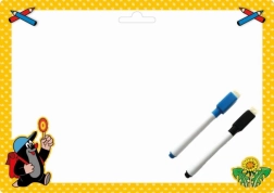 Lavagna A4 bifacciale con tema Krtek