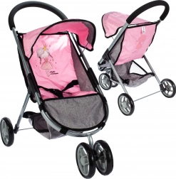 Passeggino per bambole Little Princess PinkGrey