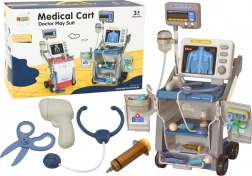 set medico per bambini con stetoscopio e luci – blu