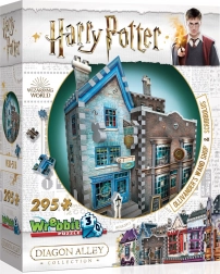 Puzzle 3D WREBBIT HARRY POTTER: Negozio di bacchette di Ollivander e Scribbulus – 295 pezzi