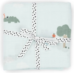 Done by Deer swaddle in mussola Playground blu